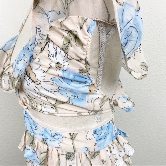 For Love & Lemons Cadence Maxi Dress Ruffle Floral - Picture 4 of 16